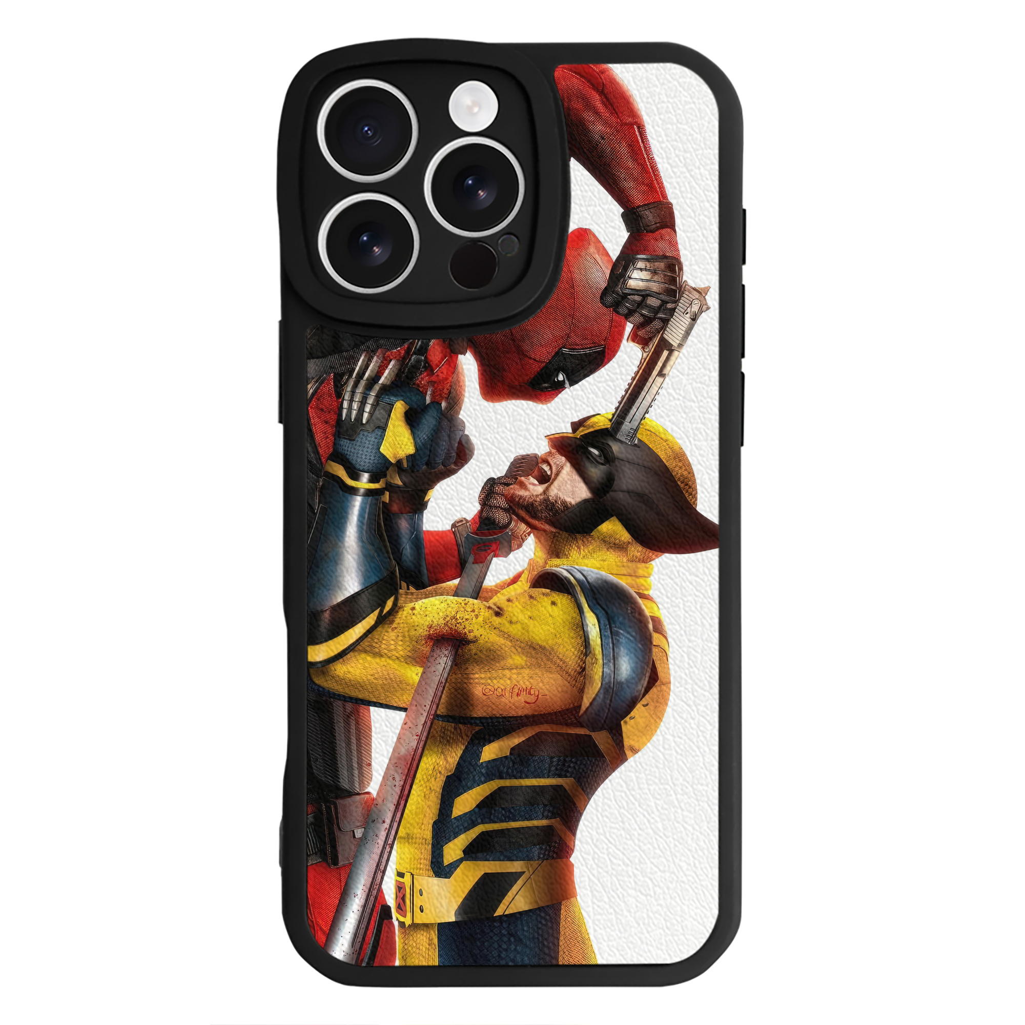 （画像用） Deadpool デッドプール 【iPhone 16シリーズ対応】シリコンスマホケース（レザー調） 材質：シリコン